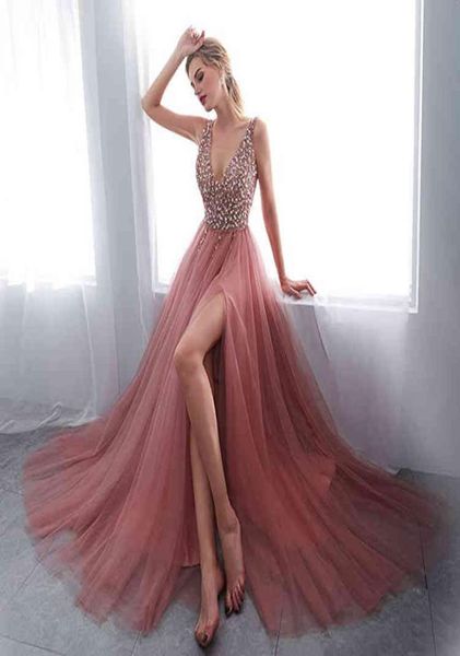

casual dresses 2022 ladies temperament sequin split vneck backless evening dress hox22243142, Black;gray