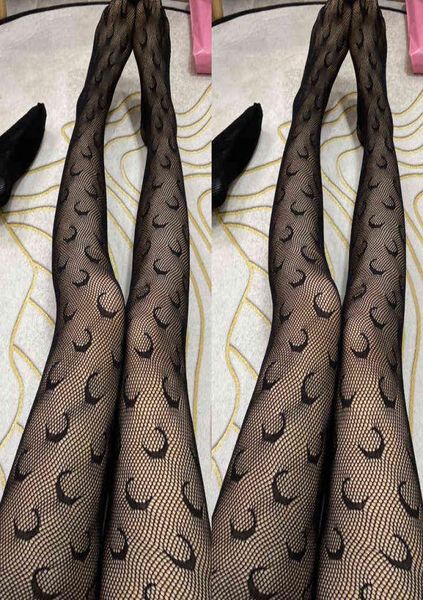 

spring summer fishnet letter tights transparent tights fashion moon pattern thin pantyhose plus size panty collant y11301877930, Black;white