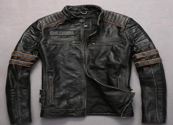 

vintage black panelled colour skull head embroidery leather jackets motorcycle leather jacket stand collar6003669