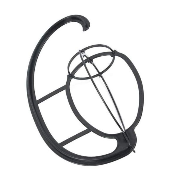 

new portable wigs hanger hanging hat cap stand collapsible dryer durable holder wig shelf hat bracket hook for long hair4633668, White