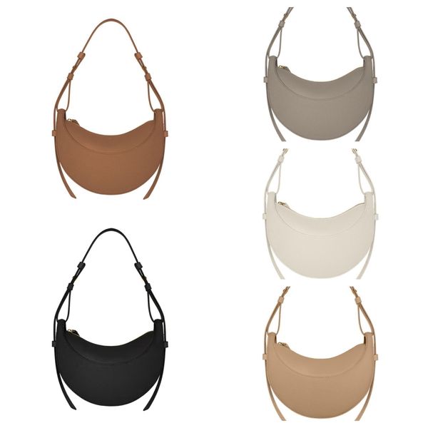 

designer shoulder bags numero dix half-moon bag full-grain textured/smooth calf leather characteristic tote closure crossbody women hobo han