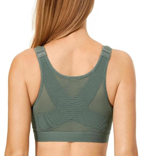 

women039s full coverage wireless xshape back support non padded front closure posture bra plus size1799265, Red;black
