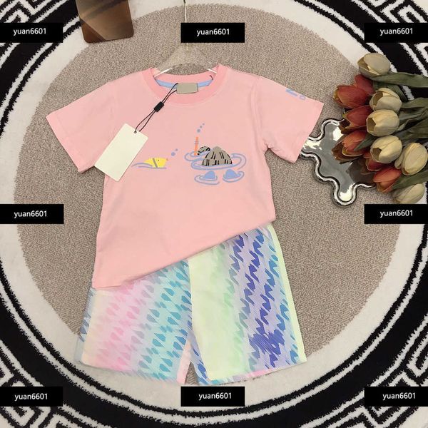 

luxury kids clothes child sets cotton 2pcs tracksuit letter printed t-shirt and floral pattern skirt new arrival, White