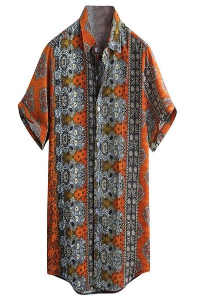 

mens shirts ethnic short sleeve casual cotton linen printing hawaiian shirt blouse korean clothes masculina camisa masculina6808449, White;black