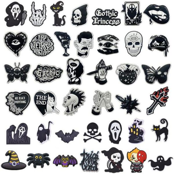 

wholesale shoe charms custom halloween pvc shoe charms accessories for kids, White;pink