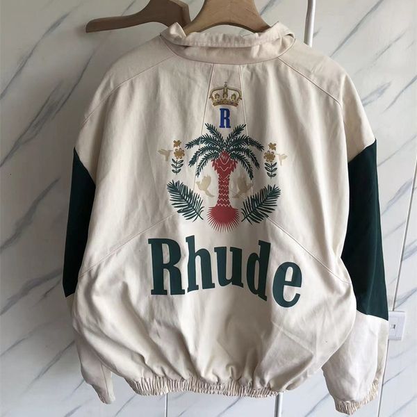 

men s jackets comfortable fashion thickened rhude vintage patchwork coconut capsule zipper jacket to keep warm in winter coat 230821, Black;brown