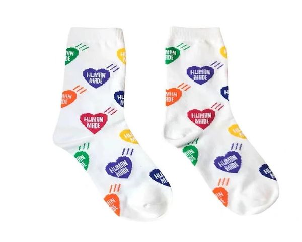 

human made colorful love ins men and women couple sports socks7395473, Black