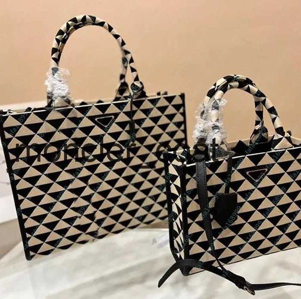 

womens handbag designer tote bag triangle symbole jacquard fabric handbags large totes designers shoulder bags p cross body purses