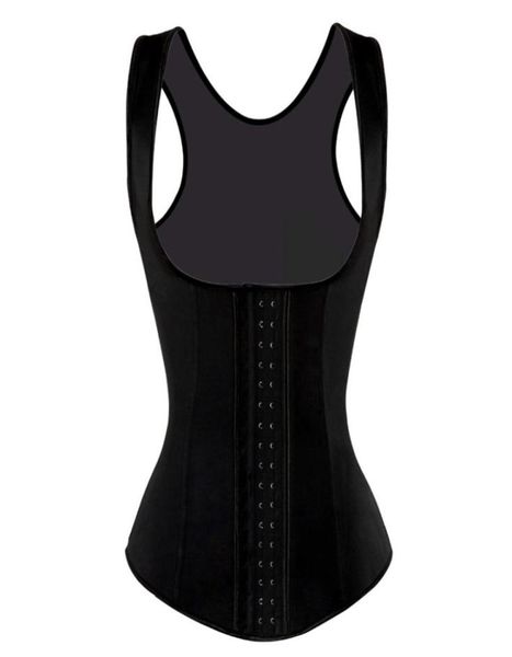 

steel boned underbust corset waist trainer latex vest rubber hooks bustier plus size xs6xl lingerie7179033, Black;white