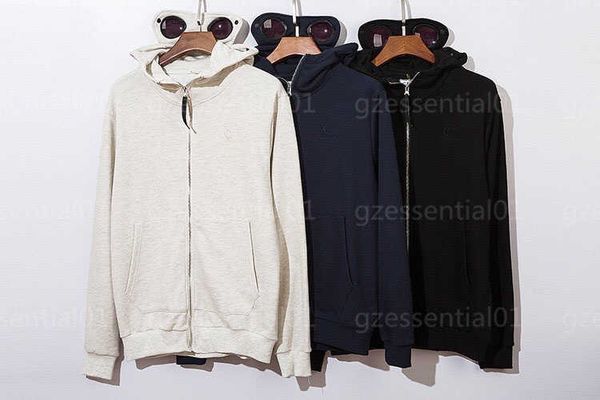 

sweatshirt designer jacket men designer hoodies cp embroidered logo cardigan zip eyeglasses hooded sweatshirts jackets company mens hoodie, Black