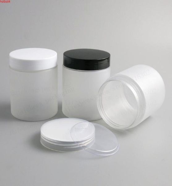 

20 x 250g 250ml frost pet jars containers with screw plastic lids 250cc 833oz empty transparent cream cosmetic packaginggoods2759158