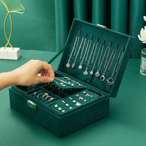 

pu new jewelry box organizer watches earrings rings necklace storage case women girls gift boxes 230814, Black;white