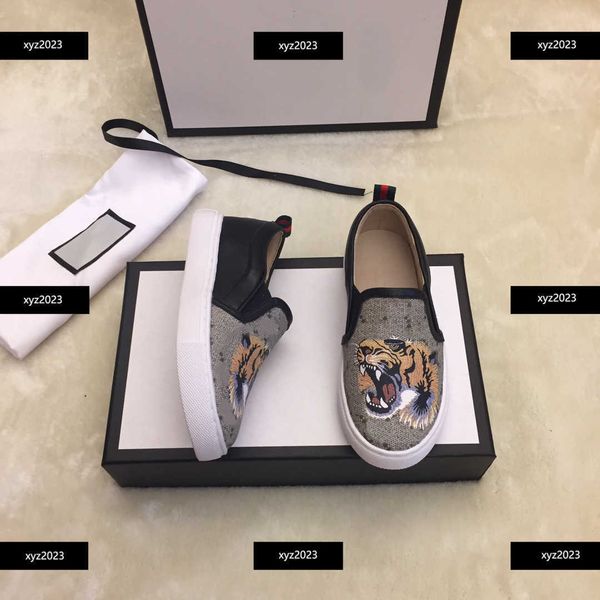 

23ss kids casual shoe child sneakers baby shoes spring new arrival animal print design boutique shoe box children's size 23-35, Black;red