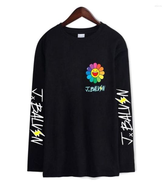 

men039s t shirts j balvin crew neck men women shirt long sleeve tshirts casual harajuku streetshirt sun flower boy girl 6998030, White;black