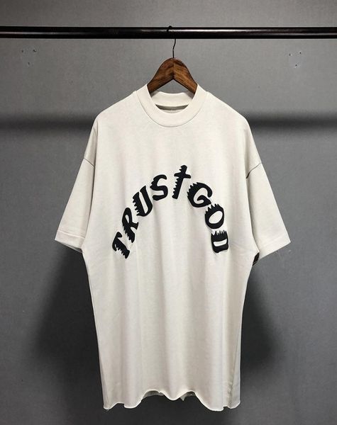 

oversized sunday service tshirt trust god tee men women hip hop west cpfm short sleeve holy spirit x07089464754, White;black