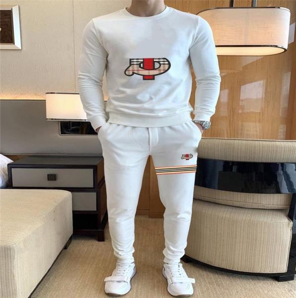 

2022 new arrival brand tracksuits men039s sport wear hoodiesweatpants solid color hooded longsleeve jogging suit 3088128, Gray