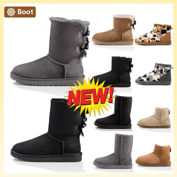 

2023 tasman slipper australia boots womens winter fur slides ankle snow boot uggity classic mini ankle black pink red brown uggse booties 35