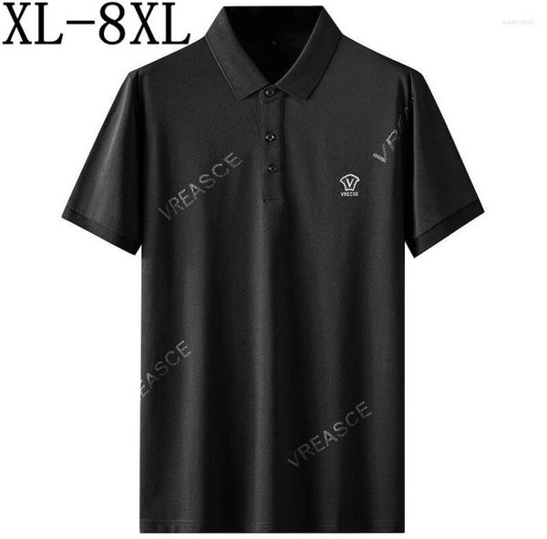 

men039s polos 8xl 7xl 6xl 2022 summer short sleeve luxury mens shirts casual loose shirt men fashion homme6446203, White;black