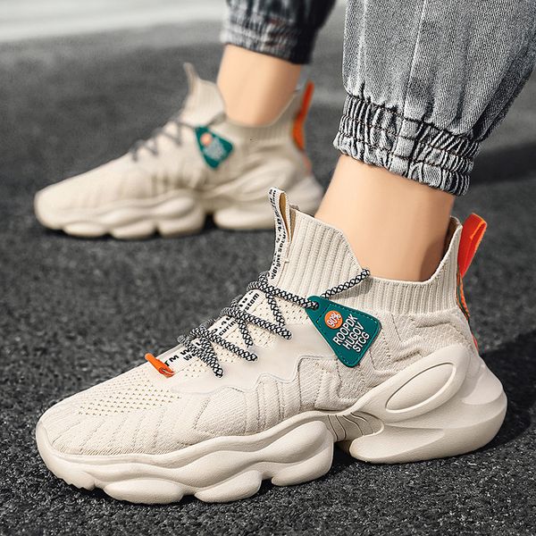 

dress shoes men's casual shoes light color sports shoes large outdoor breathable mesh fashion sports tennis shoes delivery for men 2308, Black