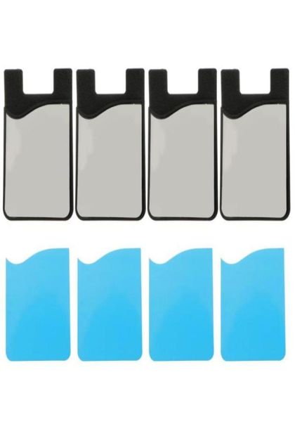 

10pcs sublimation blank silicone cards sleeve diy personalized holder sewing notions tools52020032883406, Black