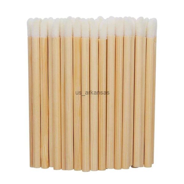 

makeup brushes 100pcs wood lipgloss stick applicator cosmetic brush tools eyelash brush disposable bamboo handle makeup lip brushes hkd23082