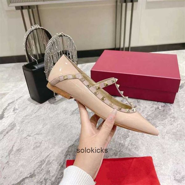 

shoes valentinolies fashion dress shoes women leather high heel metal buckle letter wedding party business 01-010 casual flat, Black