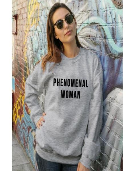 

phenomenal woman sweatshirt casual women039s rights slogan pullovers ladies graphic feminist sweatshirts streetwea8517118, Black