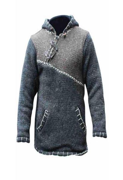 

winter fashion patchwork knitted sweater men harajuku hooded pullover sweater male stitching hoodie sweaters jumper streetwear87427150276, White;black