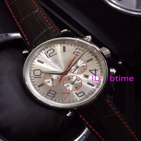 

men's automatic watch leather fashion mechanical black dial precision male wristwatch350e, Slivery;brown