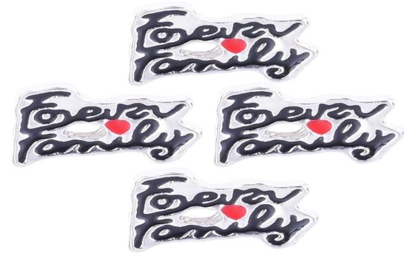 

20pclot forever family love charm floating locket charms fit for glass living magnetic memory locket jewelrys4551651, Bronze;silver