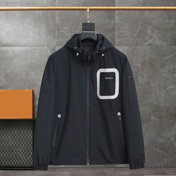 

men's coat parka jacket triangular epaulettes designer pra jackets men autumn and winte windbreaker parkas for mens hoodies zipper oute, Black;brown