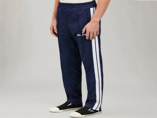 

s pants 22ss logo letters striped side zipper retro campus men women sports casual pants 4109 012124808, Black