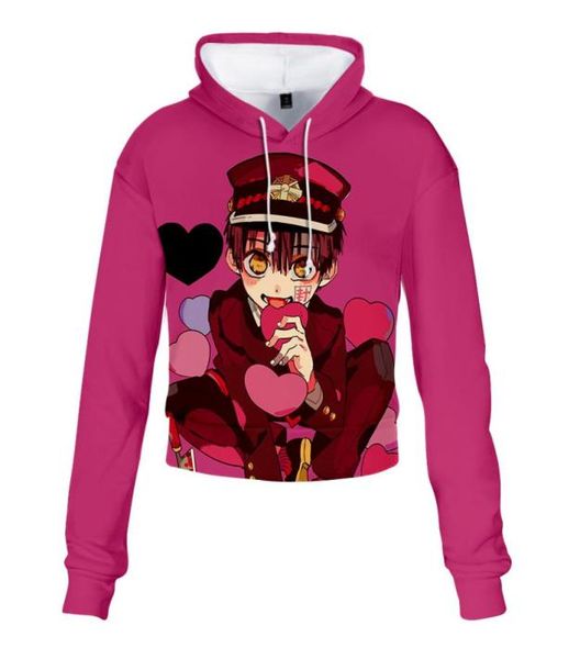 

anime toilet bound hanako kun crop hoodie nene yashiro harajuku cropped sweatshirt long sleeve pullover cosplay costume1741371, Black