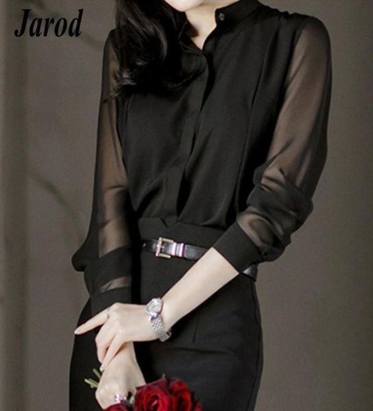 

2020 spring summer women see through blouse black perspective fashion long sleeve transparent sheer shirt blusas mujer1530996, White