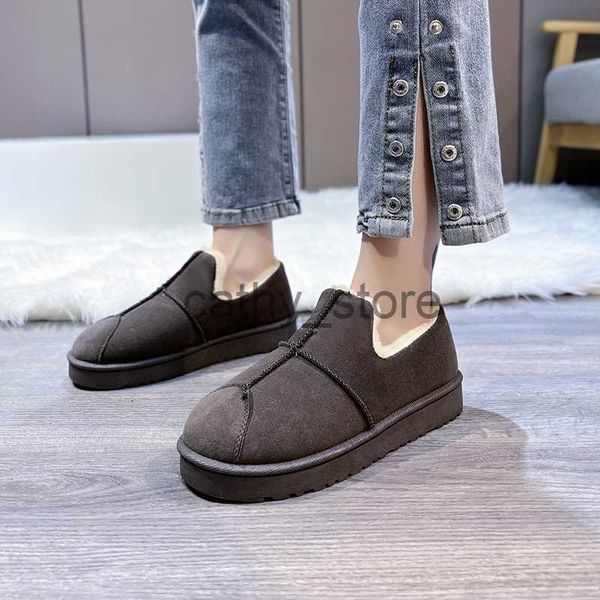 

boots women' casual thickened cotton ankle boots 2023 winter new designer non-slip snow boots student platform shoes botas de mujer x0, Black;grey