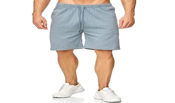 

men039s shorts mens casual fashion flax 2021 summer linen solid short pants male sports running training bermudas oversiszed 3x9226413, White;black