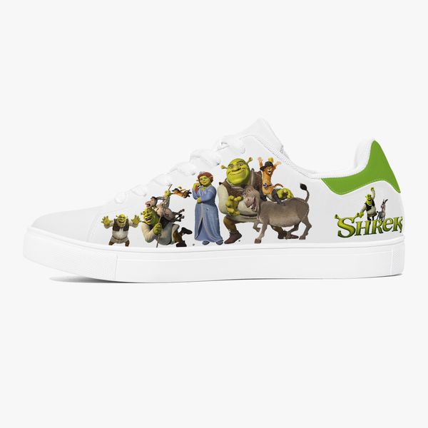

customized shoes men's fashionable casual shoes diy women's shoes white sole, white shoe body, green cartoon character szii11473_3