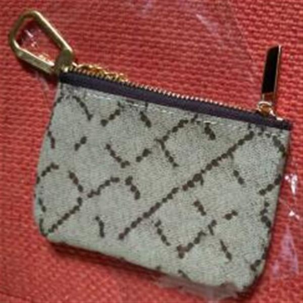 

key pouch damier leather holds famous classical designer women key holder coin purse small pu leather goods bag2397, Red;blue