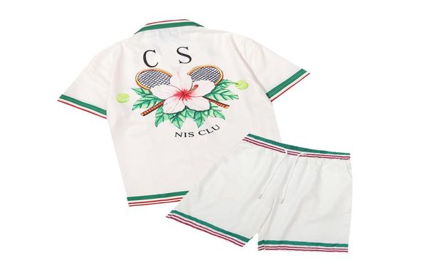 

22ss designer shirts masao san print mens casual shirt womens loose silk shirt short sleeves luxury tshirt highqualit7006881, White;black