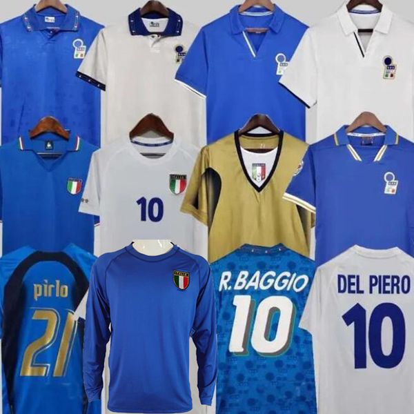 

retro italy soccer jerseys 1979 1982 1988 1990 1994 1996 1998 2000 2002 2004 2006 2020 football shirts t italia uniforms goalkeeper buffon m, Black;yellow