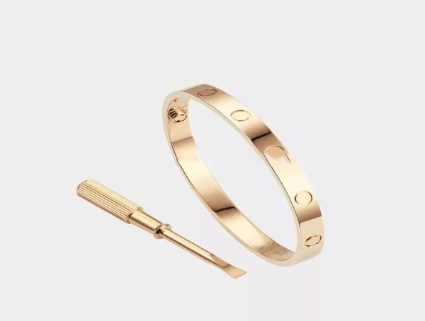 

gold mens bracelets designer bangles love bracelet titanium steel silver rose braclets bangle women men screw screwdriver jewelry 2278068, Black