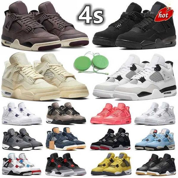 

og 2023 jumpman 4 4s men women basketball shoes military black cat red thunder white oreo unc blue sail violet ore bred infrared