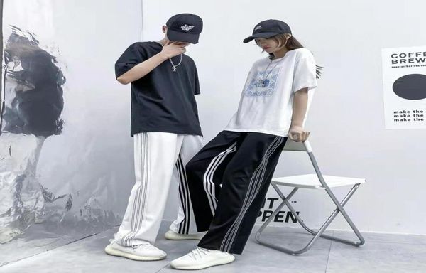 

pants three bar webbing legging wide leg guards sweatpants08130769, Black