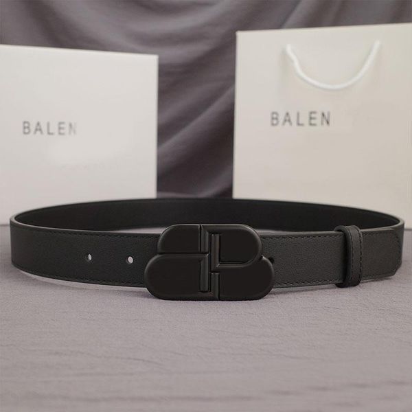 

designer belt genuine leather belts for man woman 3.0cm width classic smooth buckle hollow out design 15 models optional, Black;brown