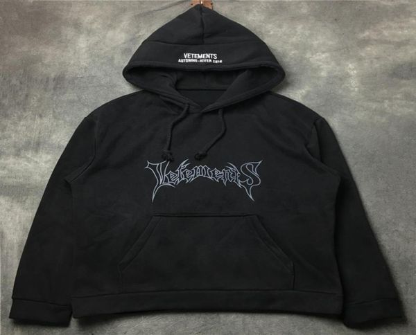 

wholevetements oversized hoodies men and women hoody sweatshirt2006636, Black