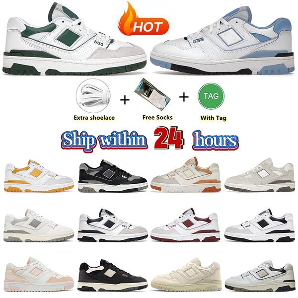 

new 550 running shoes for men women 550s designer sneakers white black unc white university blue white green dore white grey mens womens out