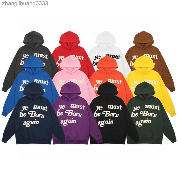 

22ss men's hoodie cpfm ye must be born again letter printed high street hip hop hoodies 11 colors hooded sweatshirts/m//xl/2xl, Black