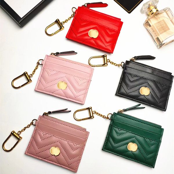 

classic card holder key coin purses luxury designer marmont g purse women's mens leather mini wallets fashion cardholder, Brown;gray