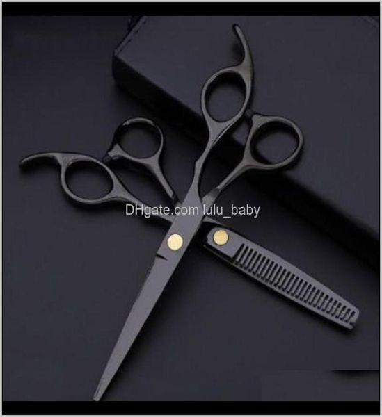 

costway professional 440 steel 6 inch black set cutting barber salon haircut thinning shears hairdressing fe2xt bthyb4653393