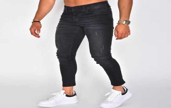 

new style man jeans pants pencil denim clothing solid streetwear vintage quality 2020 fashion harajuku zipper pants4757117, Blue